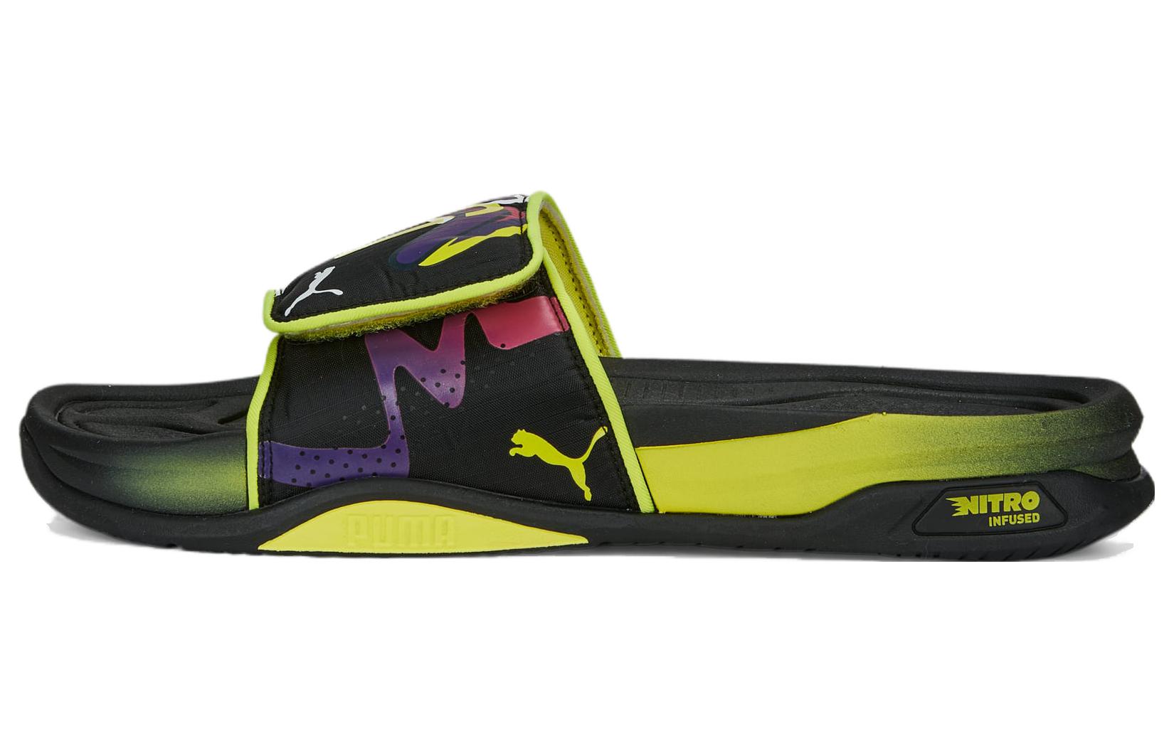 Buy ネイマール×プーマ ドリームニトロ スライド (黒/ネオンイエロー) 392037-01