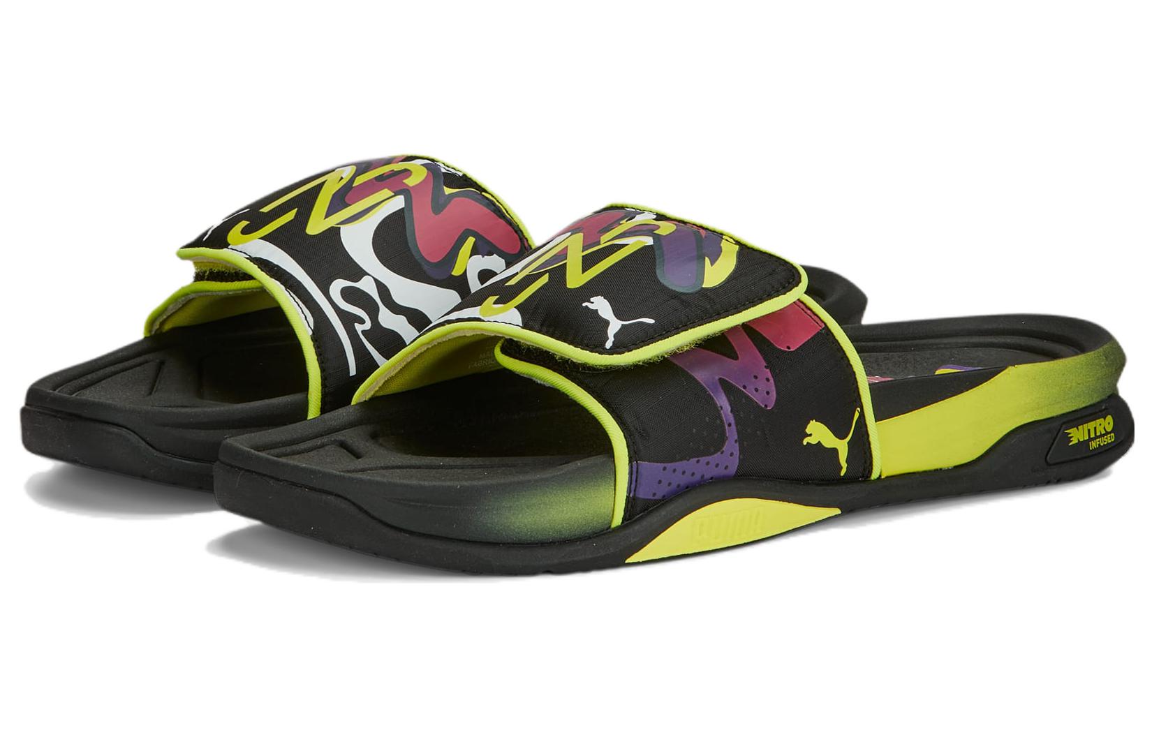 Lookbook Neymar Jr. x Puma Dream Nitro Slide 'Hitam Kuning Neon' 392037-01