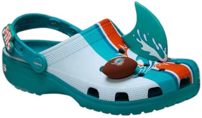 NFL x 크록스 클래식 클로그 '마이애미 돌핀스' 212734-90H Shop NFL x 크록스 클래식 클로그 '마이애미 돌핀스' 212734-90H