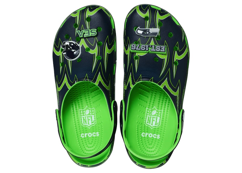 Order NFL x Crocs 經典拖鞋 西雅圖海鷹隊 212738-90H