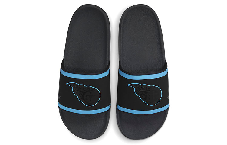 Lookbook Nike Offcourt "NFL田納西鈦坦" 黑藍 拖鞋