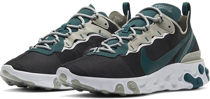NFL x Nike React Element 55 'Philadelphia Eagles' Sepatu Sneaker CK4877-001 Lookbook NFL x Nike React Element 55 'Philadelphia Eagles' Sepatu Sneaker CK4877-001