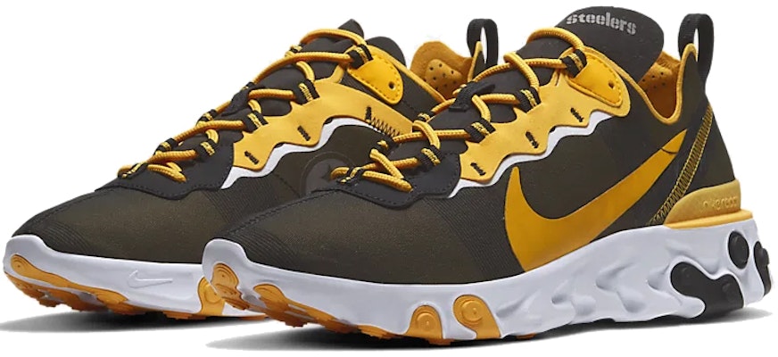 NFL x Nike React Element 55 'Pittsburgh Steelers' Zapatillas Deportivas CK4893-001 Lookbook NFL x Nike React Element 55 'Pittsburgh Steelers' Zapatillas Deportivas CK4893-001