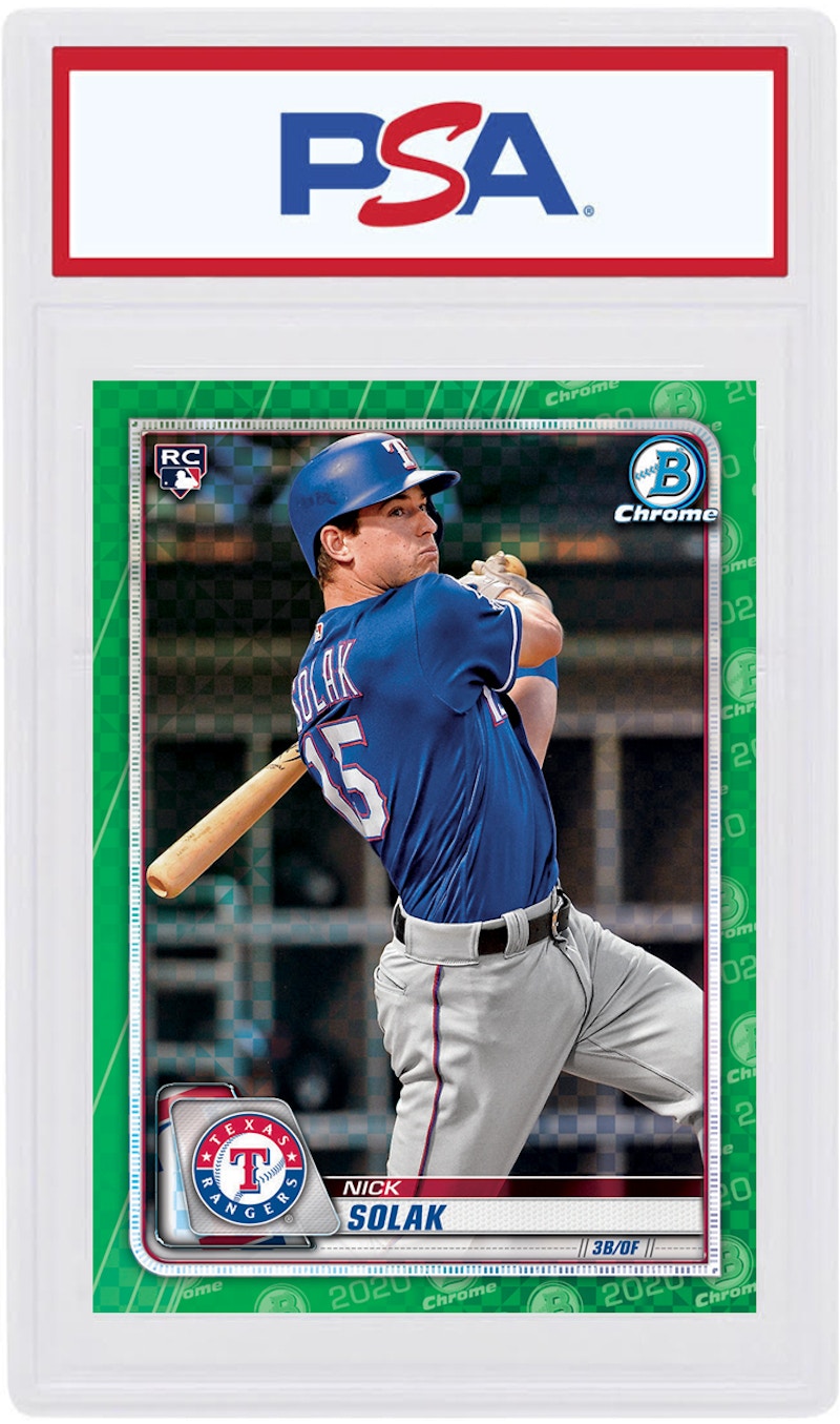 Nick Solak 2020 Bowman Chrome X Rookie Green X-Fractor /31 #98