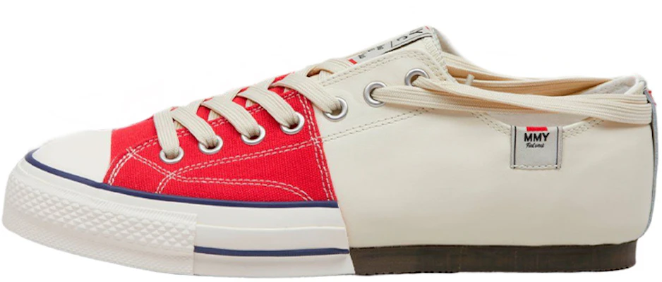 Nigel Cabourn x MIHARA YASUHIRO Red White Patchwork Low-Top Sneakers C08FW702 Red and White Buy Nigel Cabourn x MIHARA YASUHIRO Red White Patchwork Low-Top Sneakers C08FW702 Red and White
