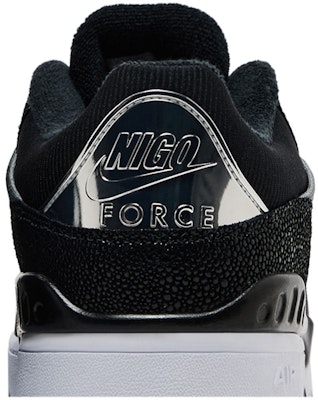 Nigo x Nike Air Force 3 Low「黑色鱷魚皮」 HF7630-001 Sizing Nigo x Nike Air Force 3 Low「黑色鱷魚皮」 HF7630-001