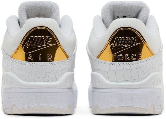 Nigo x Nike Air Force 3 Low 'Blanco Oro Metálico' HF7630-100 Details for Nigo x Nike Air Force 3 Low 'Blanco Oro Metálico' HF7630-100