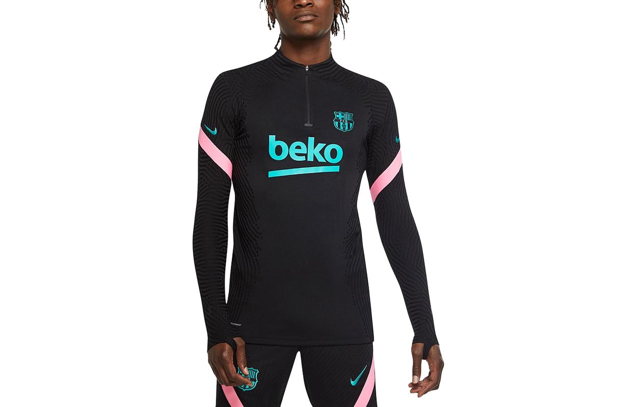 Nike 20-21 Barcelona Colorblock Long Sleeve Training Jersey Men’s Black CK9418-011