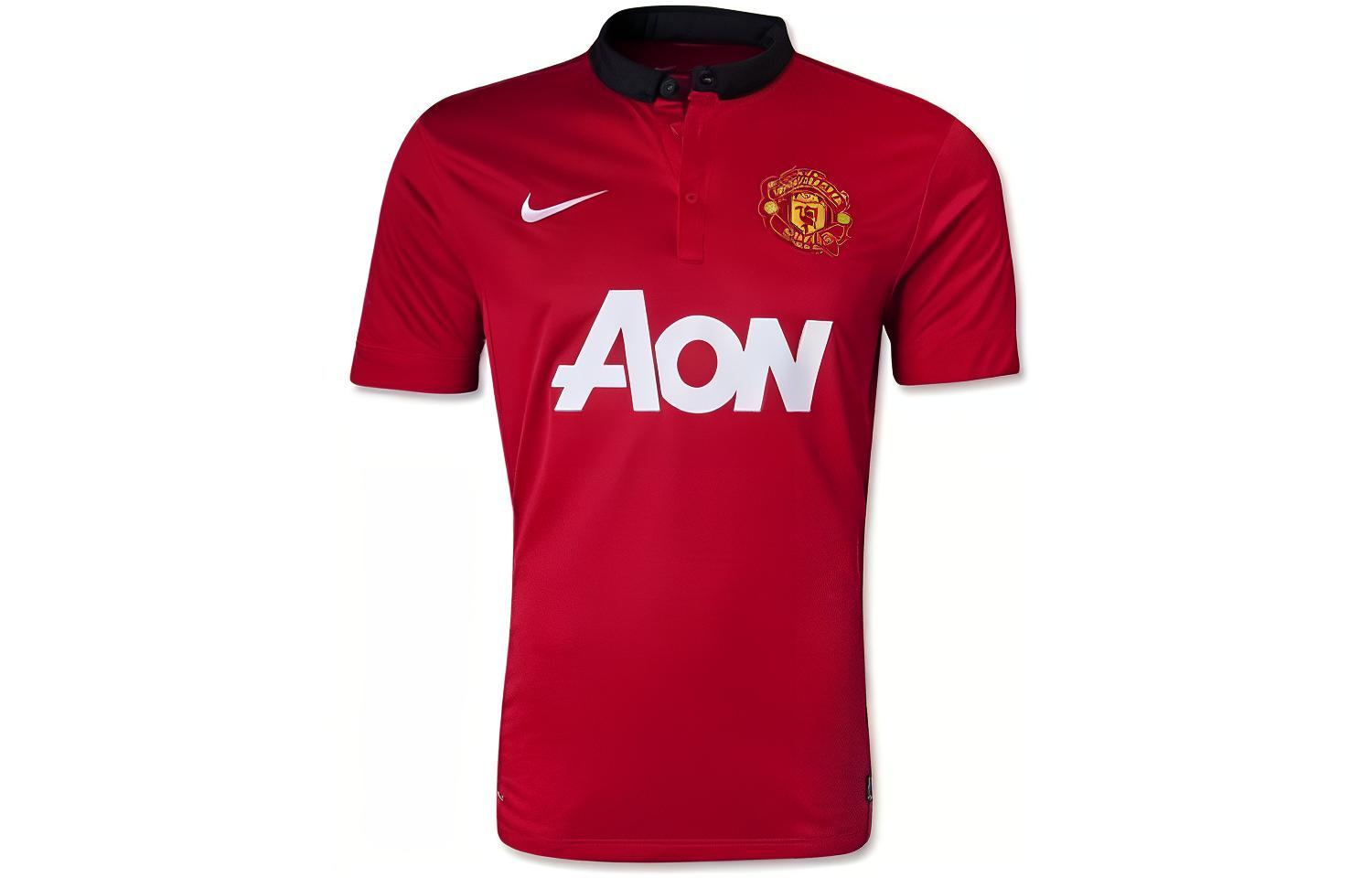 Nike 2013/14 Manchester United Player Tee Red  Casual Short Sleeve Shirt 532837-624