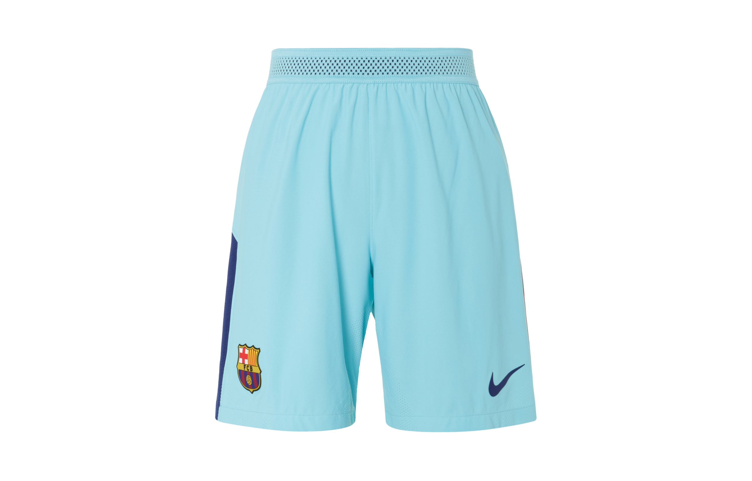Nike 2017-18 Barcelona Away Breathable Quick-Dry Soccer Pants Teal Unisex 847192-483