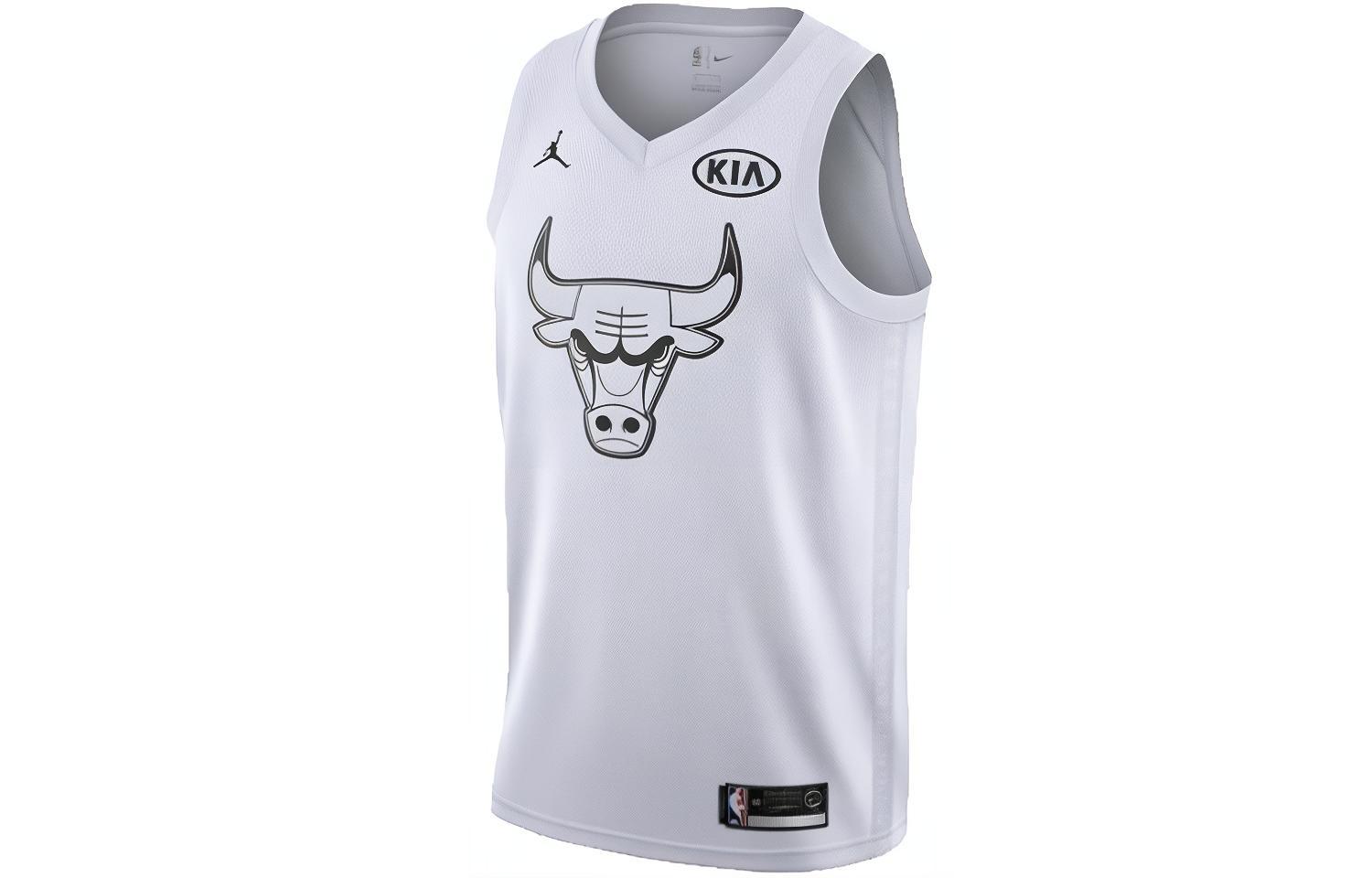 Nike 2018 All-Star Chicago Bulls #23 Retro Basketball Jersey Men White 928868-107