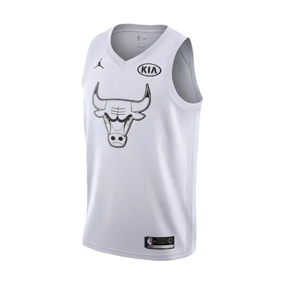 Nike 2018 All-Star Chicago Bulls #23 Retro Basketball Jersey Men White 928868-107