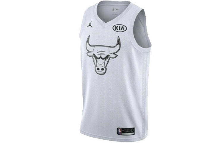 Order ナイキ 2018 オールスター シカゴブルズ #23 レトロ バスケジャージ メンズ ホワイト 928868-107
