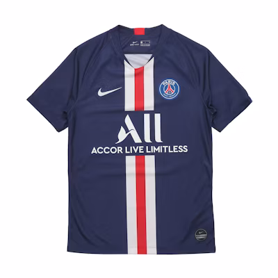 Nike 2019/20 PSG Vapor Home Replica Soccer Jersey Navy Print AJ5553-411