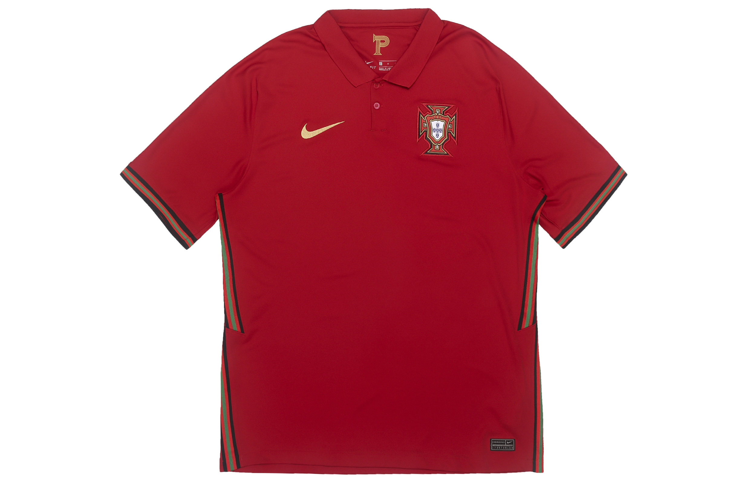 Nike 2020 Portugal Home Fan Soccer Jersey Red Polo - Short Sleeve CD0704-687