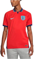 Nike 2022-2023 England Away Polo Logo Football Tee Red Player Edition DN0622-600 Nike 2022-2023 England Away Polo Logo Football Tee Red Player Edition DN0622-600