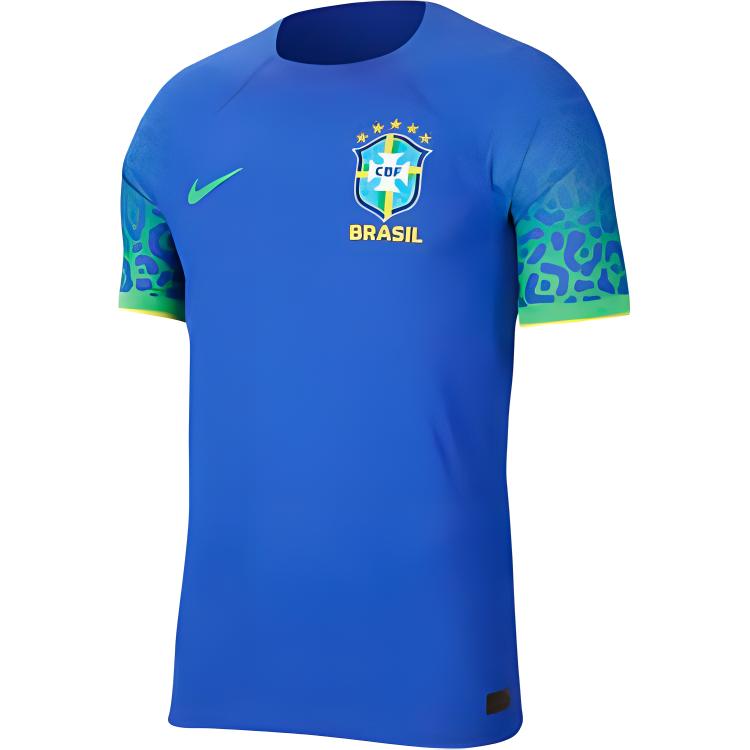 Nike 2022/23 Brazil Away  Football Jersey Player Version Blue Retro Shirt DN0617-433