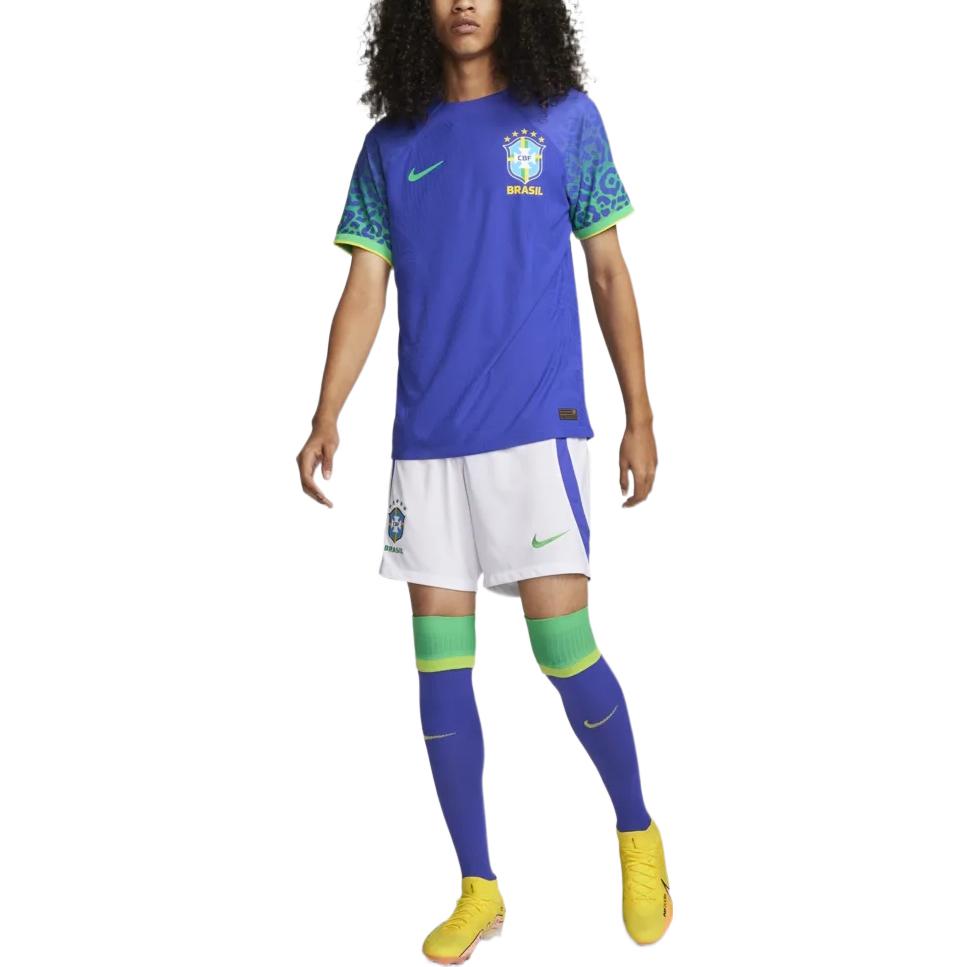 Shop ナイキ 2022/23 ブラジル アウェイ プレイヤーバージョン 青 レトロ サッカーシャツ DN0617-433