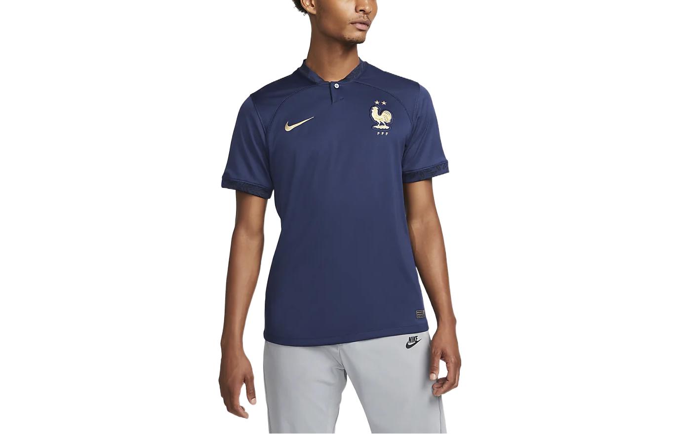 Nike 2022/23 France Home Jersey Retro Soccer Shirt Navy Blue Edition DN0690-410