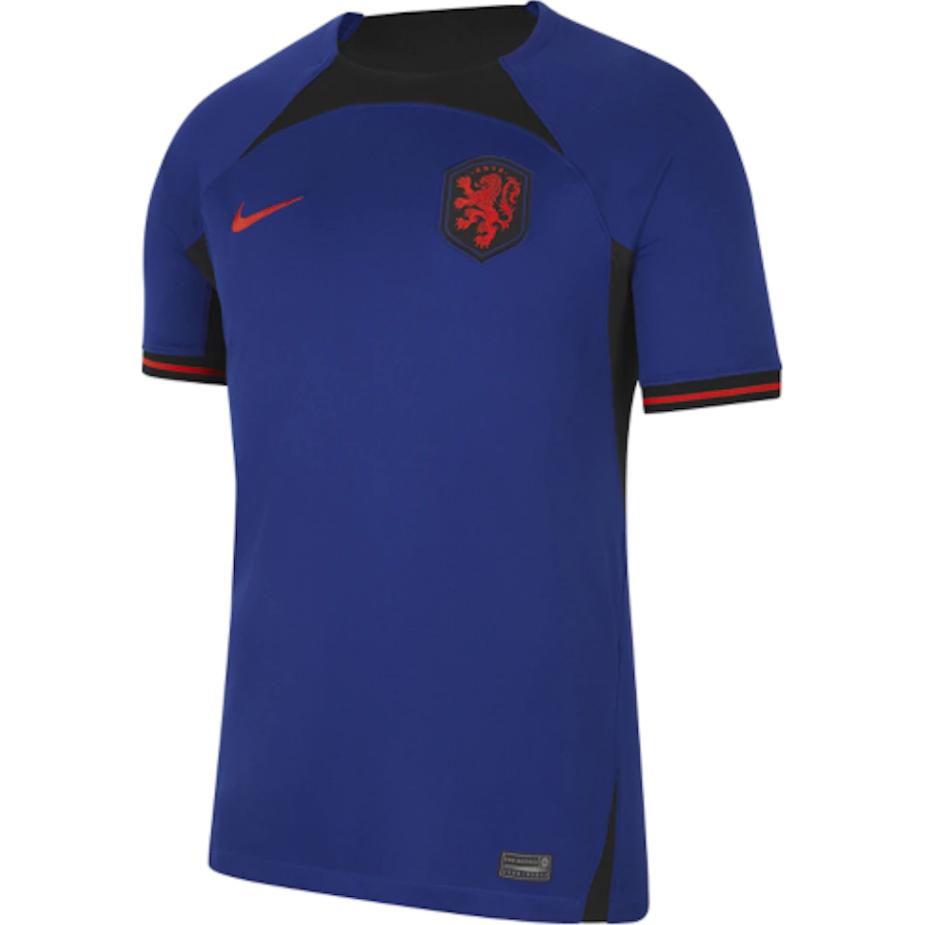 Nike 2022/23 Netherlands Away Logo T-Shirt Blue FIFA World Cup Fan Edition DN0693-455