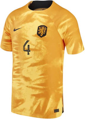 Nike 2022/23 World Cup Netherlands Home Van Dijk #4 Orange Soccer Tee Mens FN5131700-NED Buy Nike 2022/23 World Cup Netherlands Home Van Dijk #4 Orange Soccer Tee Mens FN5131700-NED