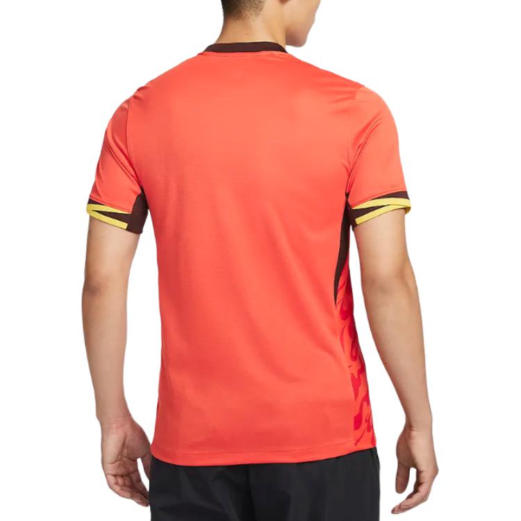 Lookbook 나이키 2024/25 중국 홈 팬 저지 드라이핏 패션 레드 축구 셔츠 FJ4280-633