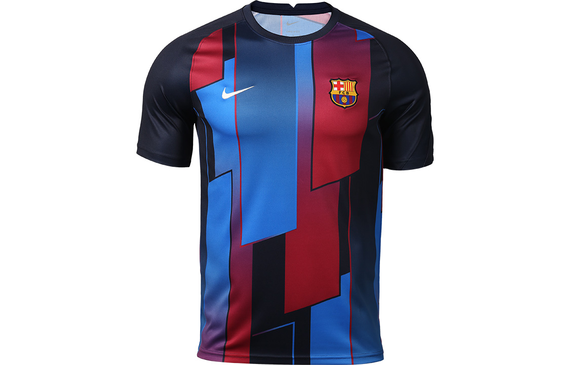 Nike 21-22 FC Barcelona Retro Breathable Crewneck Football Jersey Black Men CW4874-452