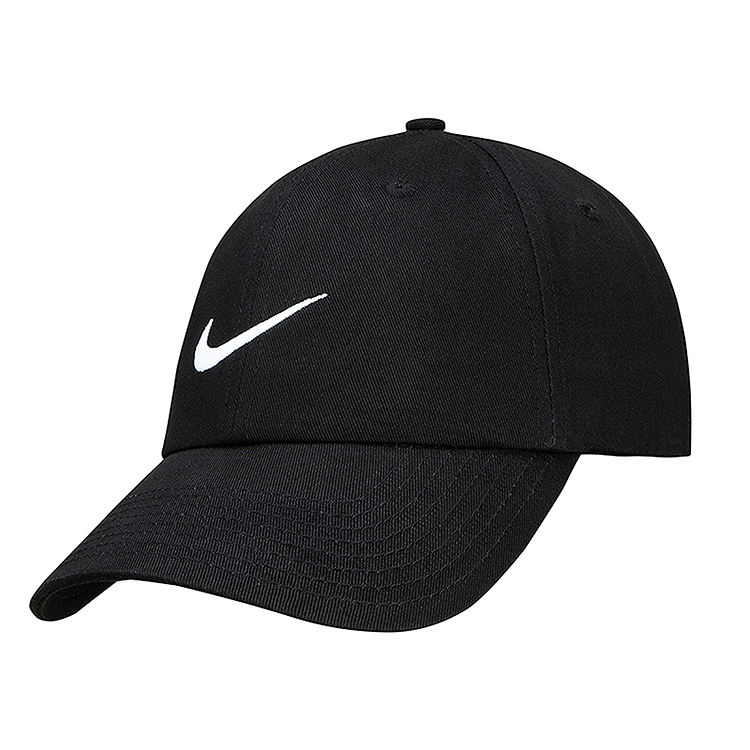 Nike 3Brand Logo Black Baseball Cap - Unisex Casual Polyester Hat N32543018GS-001