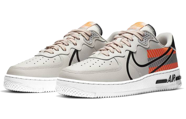 Order 3M x Nike Air Force 1 低筒 React 反光 板鞋 男款 灰橙