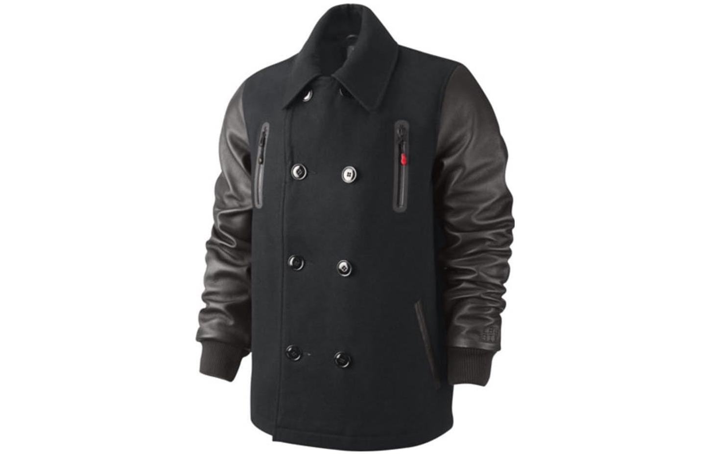 Nike  Black Double-Breasted Spliced Polo Jacket 507703-010