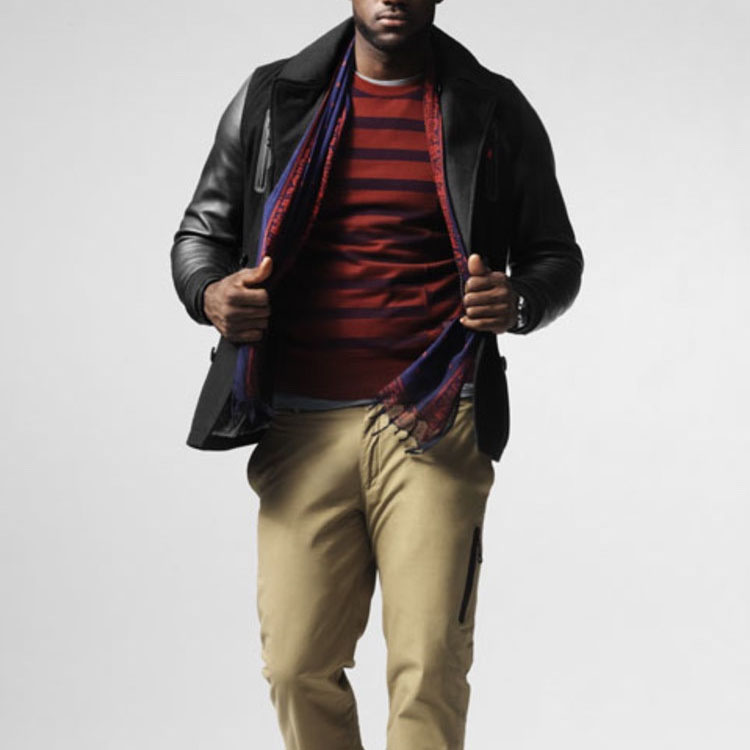 Nike  Black Double-Breasted Spliced Polo Jacket 507703-010 圖 4