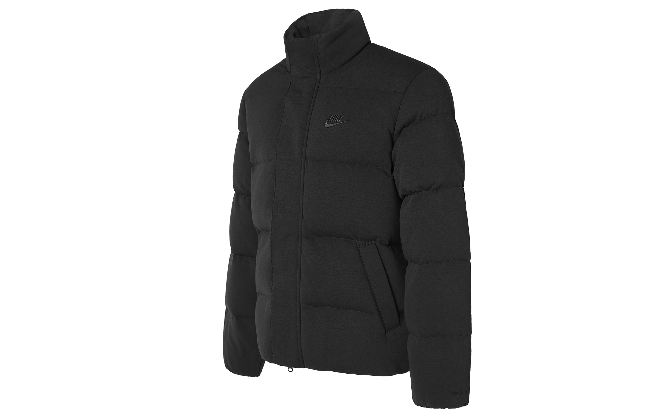 Nike  Black Down-Filled Long-Sleeve Jacket with Stand-Up Collar. FB7855-010