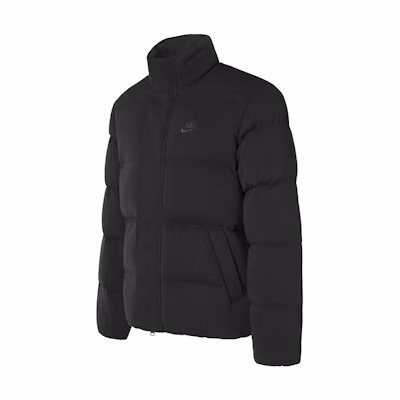 Nike Black Down-Filled Long-Sleeve Jacket with Stand-Up Collar. FB7855-010