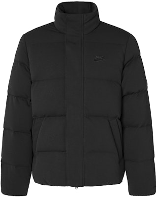 ナイキ ブラック ダウンジャケット 長袖 立ち襟付き FB7855-010 Lookbook ナイキ ブラック ダウンジャケット 長袖 立ち襟付き FB7855-010