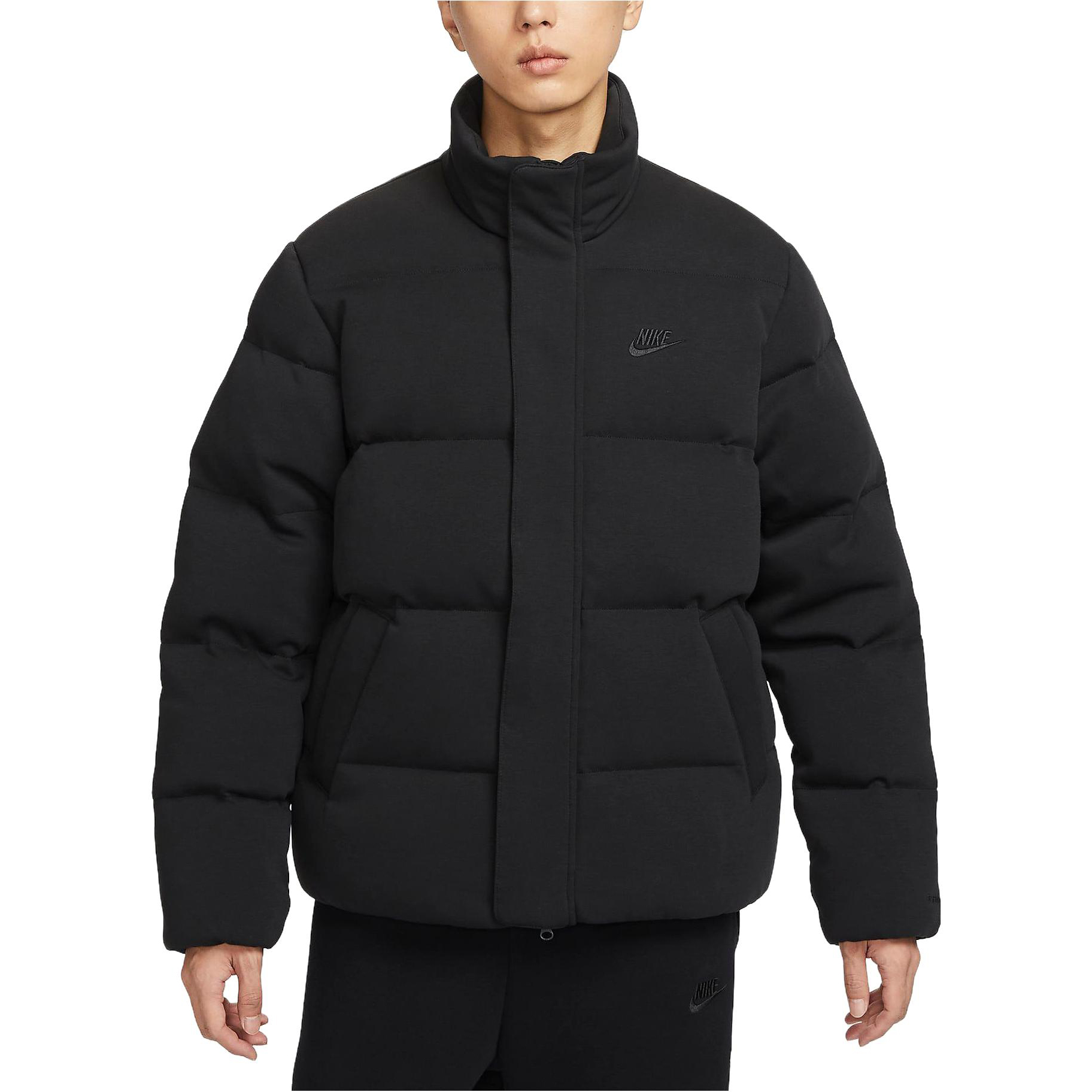 Details for ナイキ ブラック ダウンジャケット 長袖 立ち襟付き FB7855-010