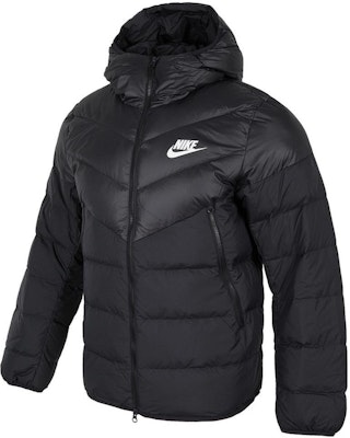 Nike Black Logo Zipper Hooded Down Jacket DV0754-010 Order Nike Black Logo Zipper Hooded Down Jacket DV0754-010