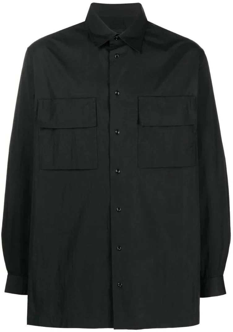 nike-black-long-sleeve-woven-shirt-with-chest-pocket-and-button-up-design-dn-4096-010