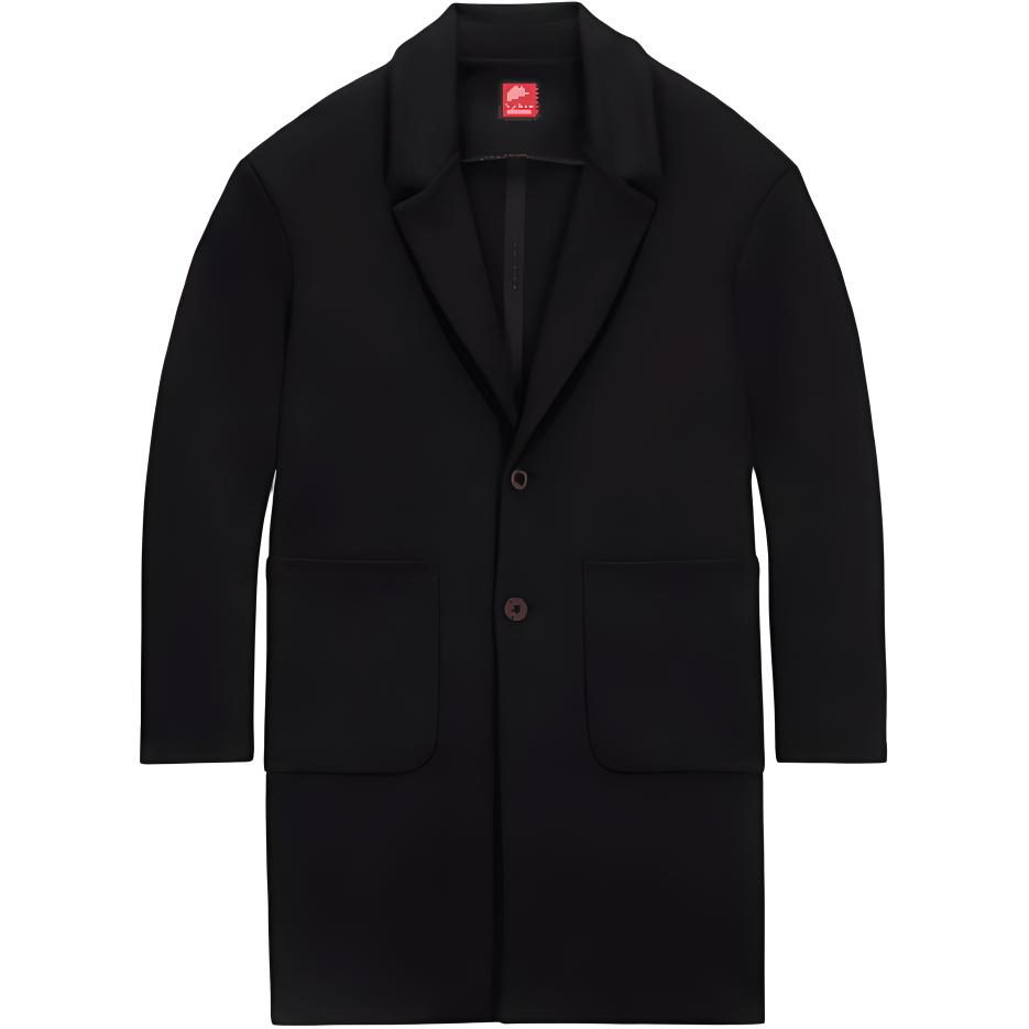 Nike  Black Loose Fit Single-Breasted Long Sleeve Trench Coat. FN0602-010