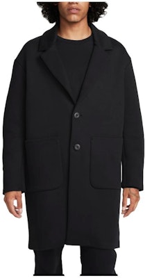 Nike Jaket Parit Hitam Longgar Lengan Panjang Single-Breasted. FN0602-010 Order Nike Jaket Parit Hitam Longgar Lengan Panjang Single-Breasted. FN0602-010