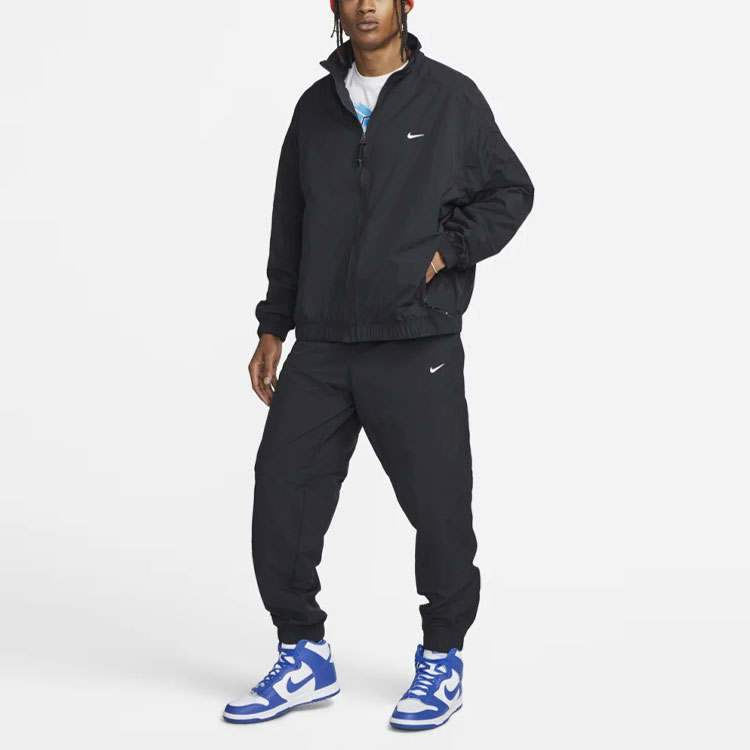 Nike  Black Minimal Logo Long-Sleeve Utility Jacket - Spring Collection DQ5201-010 圖 4