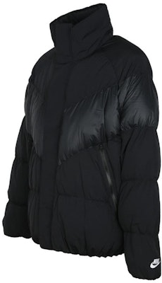 Nike Black Puffer Jacket with Logo Print and Fleece Lining. 928894-010 Shop Nike Black Puffer Jacket with Logo Print and Fleece Lining. 928894-010