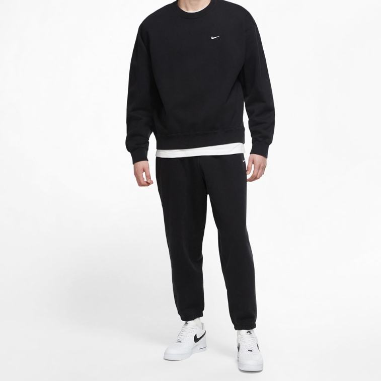 Details for Nike 黑色純色彈性腰運動長褲 CZ5365-010