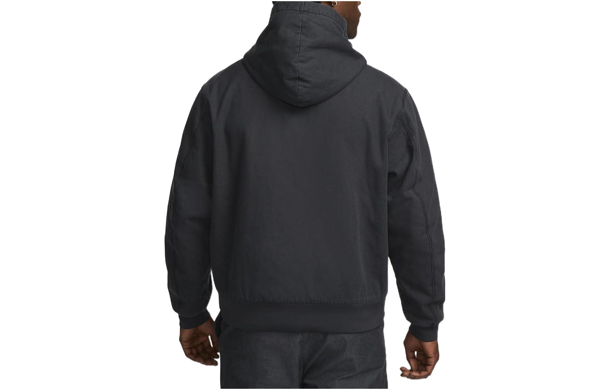 Nike  Black Solid Logo Print Zip-Up Hoodie Jacket. DQ5173-045 圖 3