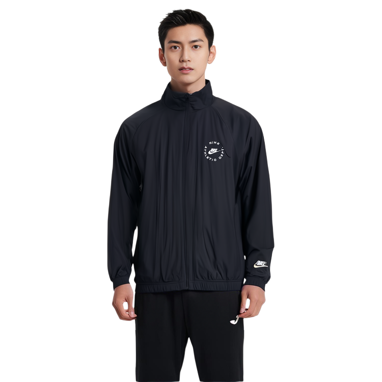 Nike  Black Solid Logo Printed Woven Zip-Up Track Jacket. FN7233-010 圖 5