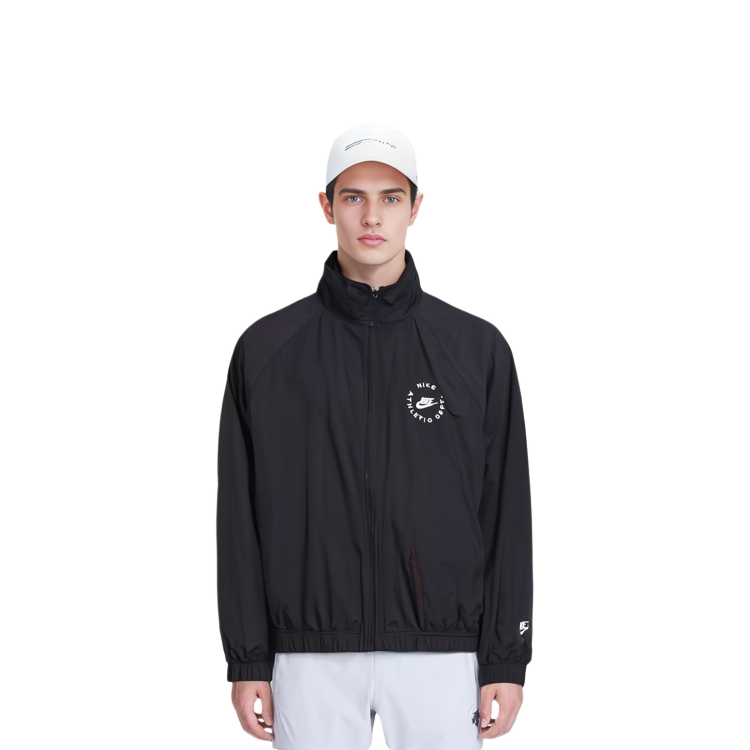 Nike  Black Solid Logo Printed Woven Zip-Up Track Jacket. FN7233-010 圖 6