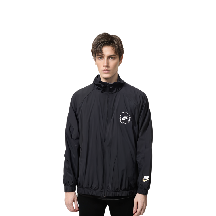 Nike  Black Solid Logo Printed Woven Zip-Up Track Jacket. FN7233-010 圖 7