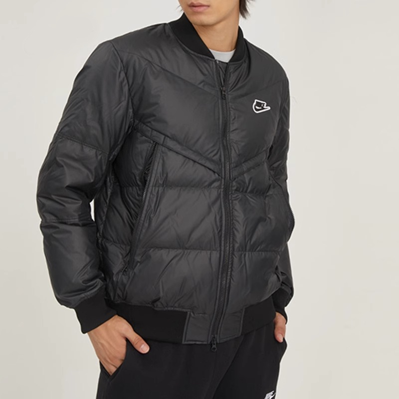 Nike  Black Solid Logo Zip-Up Short Down Jacket DV4275-010 圖 4