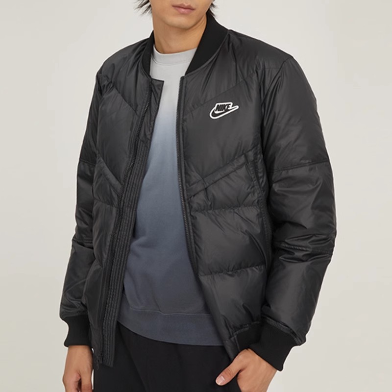 Nike  Black Solid Logo Zip-Up Short Down Jacket DV4275-010 圖 6