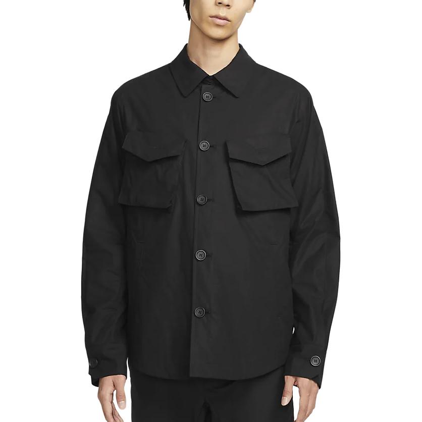 Buy Nike  Black Solid Shirt-Collar Workwear Jacket DH2898-010