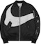 Order Nike Black Water-Resistant Bomber Zip Jacket with Baseball Collar. DD6055-010